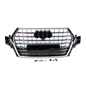 Решётка радиатора передняя SQ-Style V-2 (2015-2019, чёрная с хромом) Audi Q7 2015–2026 гг.