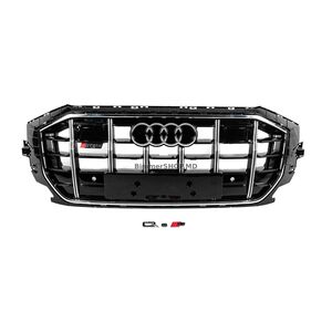 Передняя решетка SQ-Style (2018-2023, черная с хромом) Audi Q8 2018- гг.