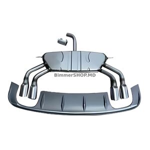 Задний диффузор с насадками выхлопа (для S/S-Line, 2012-2016) Audi A3 2012-2020 гг.