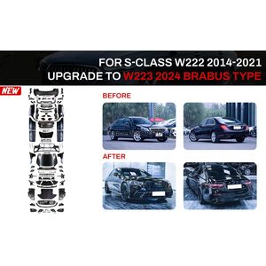 Комплект рестайлинга в W223 BRB (с дверными ручками и вставками) Mercedes S-сlass W222 2013-2022 гг.