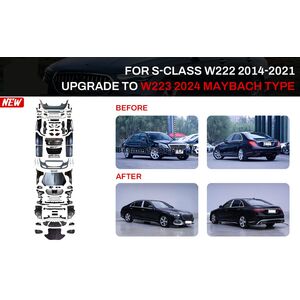 Комплект рестайлинга в W223 Maybach (с дверными ручками и вставками) Mercedes S-сlass W222 2013-2022 гг.