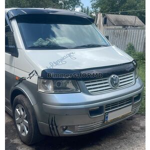 Козырек на лобовое стекло (черный глянец, 5мм) Volkswagen T6 2015-2024 гг.