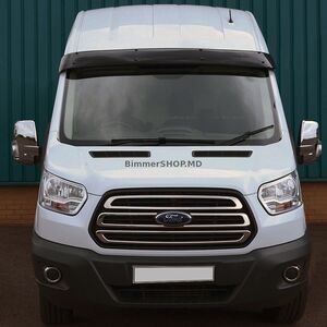 Козырек на лобовое стекло (черный глянец, 5мм) Ford Transit 2014+