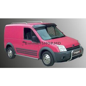 Козырек на лобовое стекло (черный глянец, 5 мм) Ford Connect 2002-2006 / 2010-2013 / 2014-2021