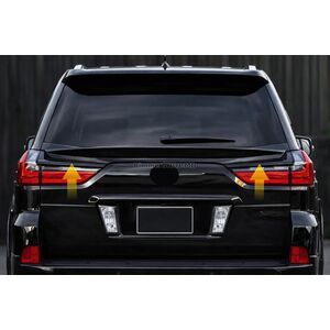 Нижний спойлер V2 (2016-2023) Черный Lexus LX570/450d 2008-2022 гг.