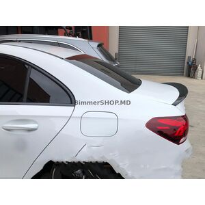 Лип-спойлер (Черный Глянец) Mercedes A-Class W177 Hatchback 2018+