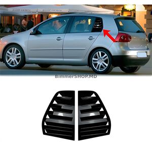 Накладки на задние окна DPT (Черный Глянец, 2шт) Volkswagen Golf 5 2003-2009 гг.
