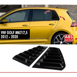 Накладки на задние окна DPT V-2 (черный глянец, 2шт) Volkswagen Golf 7/E-Golf 2012-2020 гг.