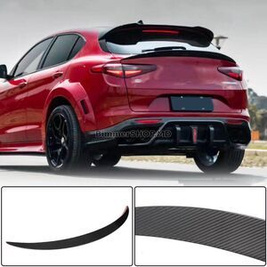 Нижний спойлер V3 (2017-2023, Сухой карбон) Alfa Romeo Stelvio 2016- гг.