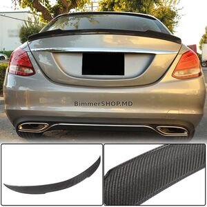 Спойлер V12 (для SD 2015-2021, Карбон) Mercedes C-сlass W205 2014-2021 гг.