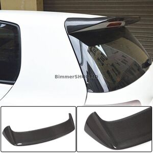 Spoiler V1 din carbon pentru Volkswagen Golf 6 Base Hatchback 2010-2013, design sportiv și montare precisă.