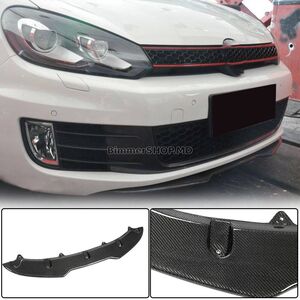 Губа накладка на передний бампер V4 для GTI HB 2010-2013 Карбон Volkswagen Golf 6 2008-2014 гг.