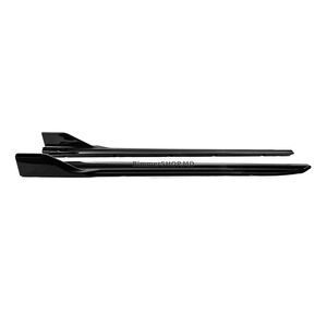 Накладки на пороги BMW X6 F16 2014–2019 / Black Warrior / Для M-Sport / Черный глянец / Комплект 2 шт.