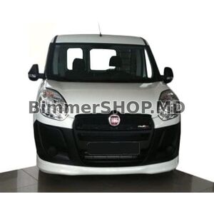 Накладка на передний бампер (нижняя накладка, грунтованная под покраску) Fiat Doblo II 2010-2022