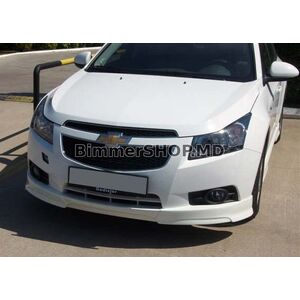Накладка на передний бампер SD (Meliset, грунтованная под покраску) Chevrolet Cruze 2009–2015 гг.