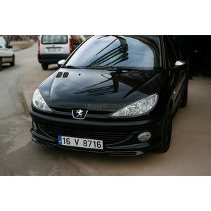 Передняя нижняя накладка (под покраску) Peugeot 206 1998-2024 гг.