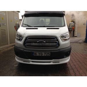 Накладка на передний бампер Ince (2014-2019, грунт под покраску) Ford Transit 2014- гг.