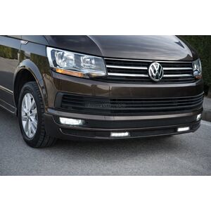 Накладка на передний бампер Sport 2-LED 2015-2018 (под покраску) Volkswagen T6 2015-2024 гг.