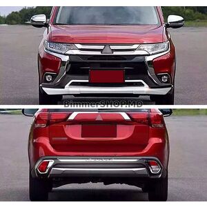 Передние и задние накладки (2 шт., 2015-2018) Mitsubishi Outlander 2012-2021 гг.