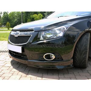 Накладка на передний бампер HB (Meliset, под покраску) Chevrolet Cruze 2009–2015 гг.