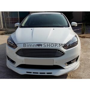 Накладка на передний бампер 2015-2017 (грунт под покраску) Ford Focus III 2011-2017 гг.