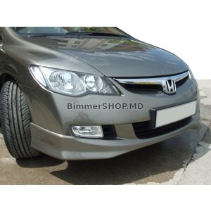 Накладка на передний бампер 2006-2009 (грунт под покраску) Honda Civic Sedan VIII 2006-2011 гг.