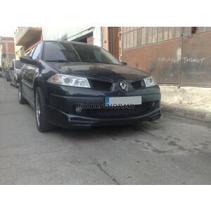 Передняя накладка на бампер 2006-2009 (грунт под покраску) Renault Megane II 2004-2009 гг.