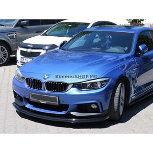 Передняя губа на бампер для M-Sport (черная) BMW 4 серия F32/F33/F36 2012-2020 гг.