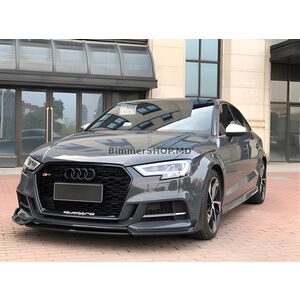 Передняя губа (черная) Audi A3 2020- гг.