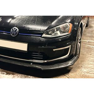 Передний бампер Лип спойлер (для заводского бампера, 2017-2020, ABS пластик) Volkswagen Golf 7/E-Golf 2012-2020 гг.