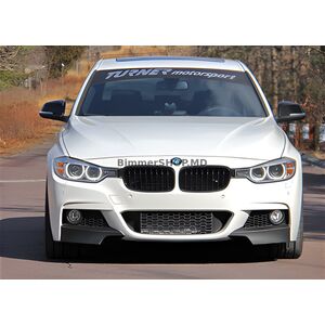 Накладка на передний бампер DPT Flap (для M-Performance, Черный Глянец) BMW 3 серия F30/F31 2012-2019 гг.
