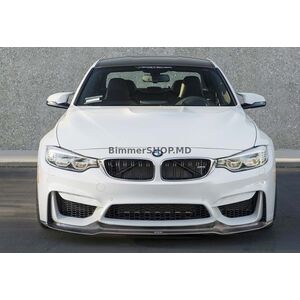 Передний Лип-Спойлер DPT V-2 (Для M4, Черный Глянец) BMW 4 серия F32/F33/F36 2012-2020 гг.
