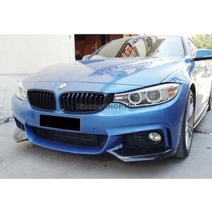 Накладка на передний бампер DPT Flap V-1 (для M-Technic, черный глянец) BMW 4 серия F32/F33/F36 2012-2020 гг.