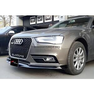 Передний лип-спойлер DPT (2011-2015, грунт под покраску) Audi A4 B8 2007-2015 гг.