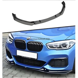 Передний лип-спойлер DPT (Черный Глянец) BMW 1 серия F20/F21 2011-2019