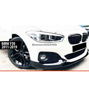 Передний лип-спойлер DPT V-2 (для M Performance, черный глянец, 4 шт) BMW 1 серия F20/F21 2011-2019 гг.