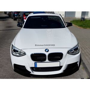 Передний сплиттер DPT V-1 (Для M Performance, Черный Глянец, 2 шт) BMW 1 серия F20/F21 2011-2019 гг.