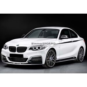 Передний лип-спойлер DPT V-2 (Для M Performance, Черный Глянец) BMW 2 серия F22/F23 2014-2021 гг.
