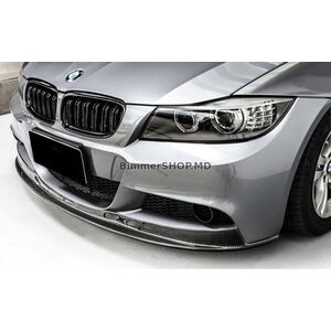 Передний лип DPT V-2 (для E90 M-Sport 2008-2011, Черный Глянец) BMW 3 серия E90/E91 2005-2011 гг.