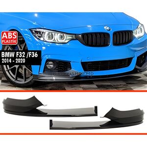 Передний лип-спойлер DPT V-4 (для M Technic, Черный Глянец) BMW 4 серия F32/F33/F36 2012-2020