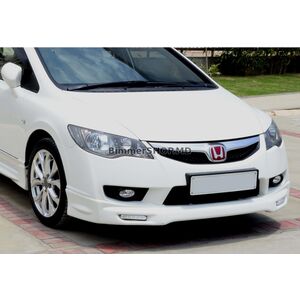 Передний лип-спойлер DPT (2009-2011, под покраску) Honda Civic Sedan VIII 2006-2011 гг.