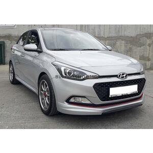 Передний лип-спойлер DPT (Черный Глянец) Hyundai I-20 2014-2020 гг.
