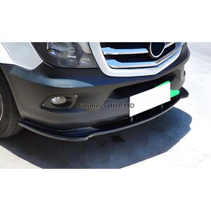 Передний лип-спойлер DPT (Черный Глянец) Mercedes Sprinter W906 2006–2018 гг.