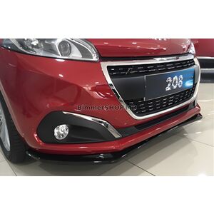 Передний лип-спойлер DPT (Черный Глянец) Peugeot 208 2012-2019 гг.