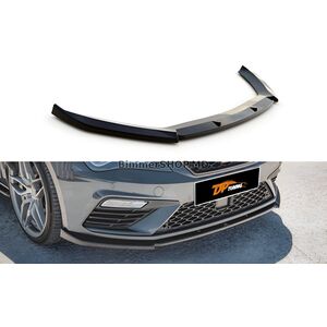 Передний Лип DPT (2017-2020, Черный Глянец) Seat Leon 2013-2020 гг.