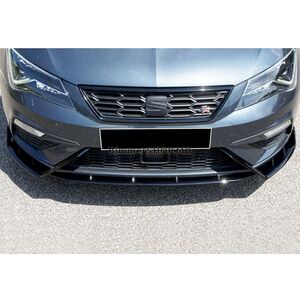 Передний лип-спойлер DPT V-3 (2017-2020, Черный Глянец) Seat Leon 2013-2020 гг.