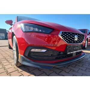 Передний лип DPT V-1 (Черный Глянец) Seat Leon 2020- гг.