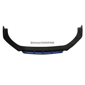 Универсальная передняя губа DPT Blue V-2 (ABS, черный глянец)