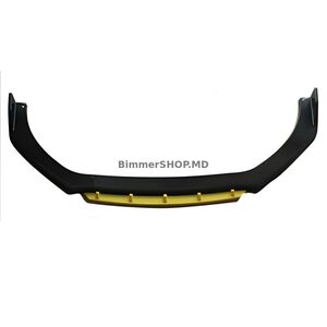 Универсальная передняя губа DPT Yellow V-2 (ABS, черный глянец)