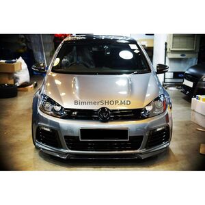 Передний лип DPT V-1 (Черный Глянец) Volkswagen Golf 6 2008-2014